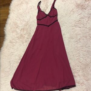 Burgundy Tie-Back Slip Dress Size S